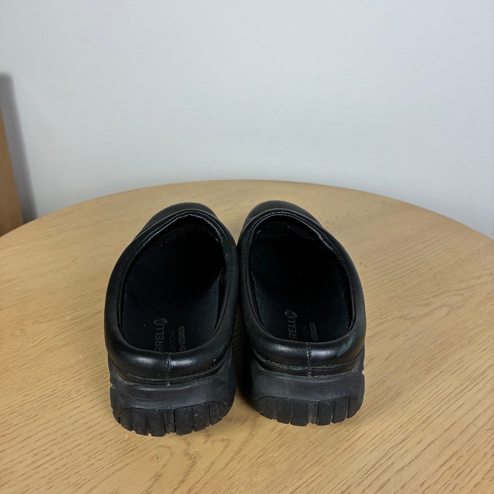 Merrell Low Wedge Leather Slip On Clogs Shoes Women's 7.5 Comfort Support - Picture 5 of 7